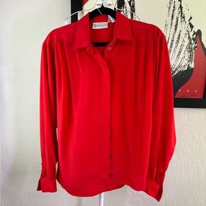 Evan Picone Woman’s Red Button Down size 4 EUC